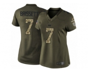 Women Nike Indianapolis Colts #7 Jacoby Brissett Limited Green Salute to Service NFL Jersey