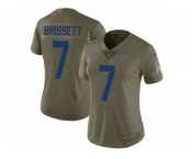 Women Nike Indianapolis Colts #7 Jacoby Brissett Olive Stitched NFL Limited 2017 Salute to Service Jersey