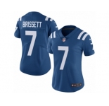 Women Nike Indianapolis Colts #7 Jacoby Brissett Royal Blue Team Color Vapor Untouchable Limited Player NFL Jersey