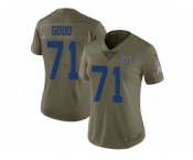 Women Nike Indianapolis Colts #71 Denzelle Good Limited Olive 2017 Salute to Service NFL Jerseyey