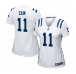 Women's Indianapolis Colts #11 Deon Cain Game White Football Jersey