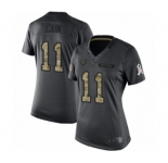 Women's Indianapolis Colts #11 Deon Cain Limited Black 2016 Salute to Service Football Jersey