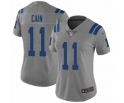 Women's Indianapolis Colts #11 Deon Cain Limited Gray Inverted Legend Football Jersey