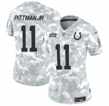 Women's Indianapolis Colts #11 Michael Pittman Jr. 2024 F.U.S.E Arctic Camo Salute To Service Limited Stitched Jersey