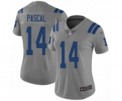 Women's Indianapolis Colts #14 Zach Pascal Limited Gray Inverted Legend Football Jersey