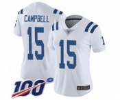 Women's Indianapolis Colts #15 Parris Campbell White Vapor Untouchable Limited Player 100th Season Football Jersey