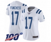Women's Indianapolis Colts #17 Devin Funchess White Vapor Untouchable Limited Player 100th Season Football Jersey