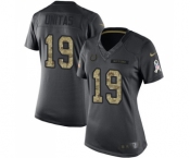Women's Indianapolis Colts #19 Johnny Unitas Limited Black 2016 Salute to Service Football Jersey
