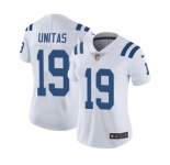 Women's Indianapolis Colts #19 Johnny Unitas White Vapor Untouchable Limited Player Football Jersey