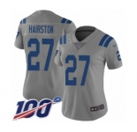 Women's Indianapolis Colts #27 Nate Hairston Limited Gray Inverted Legend 100th Season Football Jersey