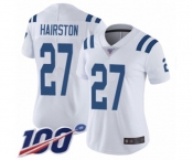 Women's Indianapolis Colts #27 Nate Hairston White Vapor Untouchable Limited Player 100th Season Football Jersey