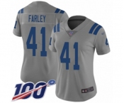 Women's Indianapolis Colts #41 Matthias Farley Limited Gray Inverted Legend 100th Season Football Jersey