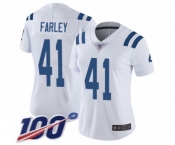 Women's Indianapolis Colts #41 Matthias Farley White Vapor Untouchable Limited Player 100th Season Football Jersey