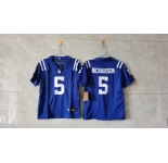 Women's Indianapolis Colts #5 Anthony Richardson Blue 2024 F.U.S.E. Vapor Stitched Jersey