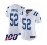 Women's Indianapolis Colts #52 Ben Banogu White Vapor Untouchable Limited Player 100th Season Football Jersey