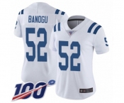 Women's Indianapolis Colts #52 Ben Banogu White Vapor Untouchable Limited Player 100th Season Football Jersey