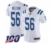 Women's Indianapolis Colts #56 Quenton Nelson White Vapor Untouchable Limited Player 100th Season Football Jersey