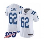Women's Indianapolis Colts #62 Le'Raven Clark White Vapor Untouchable Limited Player 100th Season Football Jersey