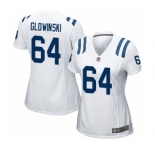 Women's Indianapolis Colts #64 Mark Glowinski Game White Football Jersey