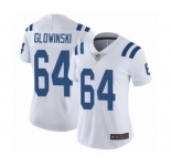 Women's Indianapolis Colts #64 Mark Glowinski White Vapor Untouchable Limited Player Football Jersey