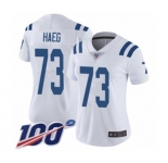 Women's Indianapolis Colts #73 Joe Haeg White Vapor Untouchable Limited Player 100th Season Football Jersey