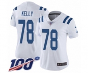 Women's Indianapolis Colts #78 Ryan Kelly White Vapor Untouchable Limited Player 100th Season Football Jersey