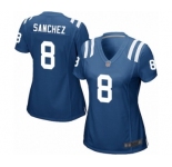 Women's Indianapolis Colts #8 Rigoberto Sanchez Game Royal Blue Team Color Football Jersey