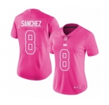 Women's Indianapolis Colts #8 Rigoberto Sanchez Limited Pink Rush Fashion Football Jersey