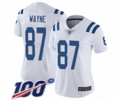 Women's Indianapolis Colts #87 Reggie Wayne White Vapor Untouchable Limited Player 100th Season Football Jersey