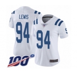 Women's Indianapolis Colts #94 Tyquan Lewis White Vapor Untouchable Limited Player 100th Season Football Jersey