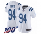 Women's Indianapolis Colts #94 Tyquan Lewis White Vapor Untouchable Limited Player 100th Season Football Jersey
