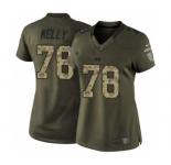 Women's Nike Colts #78 Ryan Kelly Green Stitched NFL Limited Salute to Service Jersey