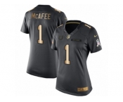 Women's Nike Indianapolis Colts #1 Pat McAfee Limited Black Gold Salute to Service NFL Jersey
