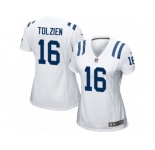 Women's Nike Indianapolis Colts #16 Scott Tolzien Game White NFL Jersey