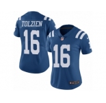 Women's Nike Indianapolis Colts #16 Scott Tolzien Limited Royal Blue Rush NFL Jersey