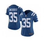 Women's Nike Indianapolis Colts #35 Darryl Morris Limited Royal Blue Rush NFL Jersey