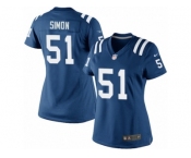 Women's Nike Indianapolis Colts #51 John Simon Limited Royal Blue Team Color NFL Jersey