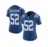 Women's Nike Indianapolis Colts #52 D'Qwell Jackson Limited Royal Blue Rush NFL Jersey
