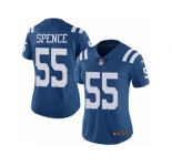 Women's Nike Indianapolis Colts #55 Sean Spence Limited Royal Blue Rush NFL Jersey