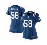 Women's Nike Indianapolis Colts #58 Tarell Basham Limited Royal Blue Team Color NFL Jersey