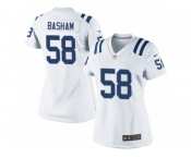 Women's Nike Indianapolis Colts #58 Tarell Basham Limited White NFL Jersey