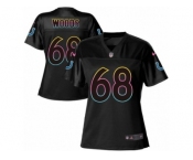 Women's Nike Indianapolis Colts #68 Al Woods Game Black Fashion NFL Jersey
