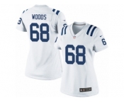 Women's Nike Indianapolis Colts #68 Al Woods Limited White NFL Jersey