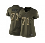 Women's Nike Indianapolis Colts #71 Denzelle Good Limited Green Salute to Service NFL Jersey