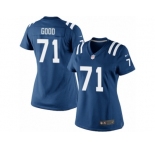 Women's Nike Indianapolis Colts #71 Denzelle Good Limited Royal Blue Team Color NFL Jersey