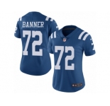 Women's Nike Indianapolis Colts #72 Zach Banner Limited Royal Blue Rush NFL Jersey