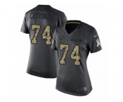 Women's Nike Indianapolis Colts #74 Anthony Castonzo Limited Black 2016 Salute to Service NFL Jersey