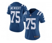 Women's Nike Indianapolis Colts #75 Jack Mewhort Limited Royal Blue Rush NFL Jersey