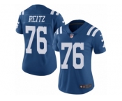 Women's Nike Indianapolis Colts #76 Joe Reitz Limited Royal Blue Rush NFL Jersey