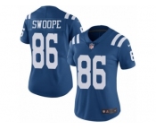 Women's Nike Indianapolis Colts #86 Erik Swoope Limited Royal Blue Rush NFL Jersey
